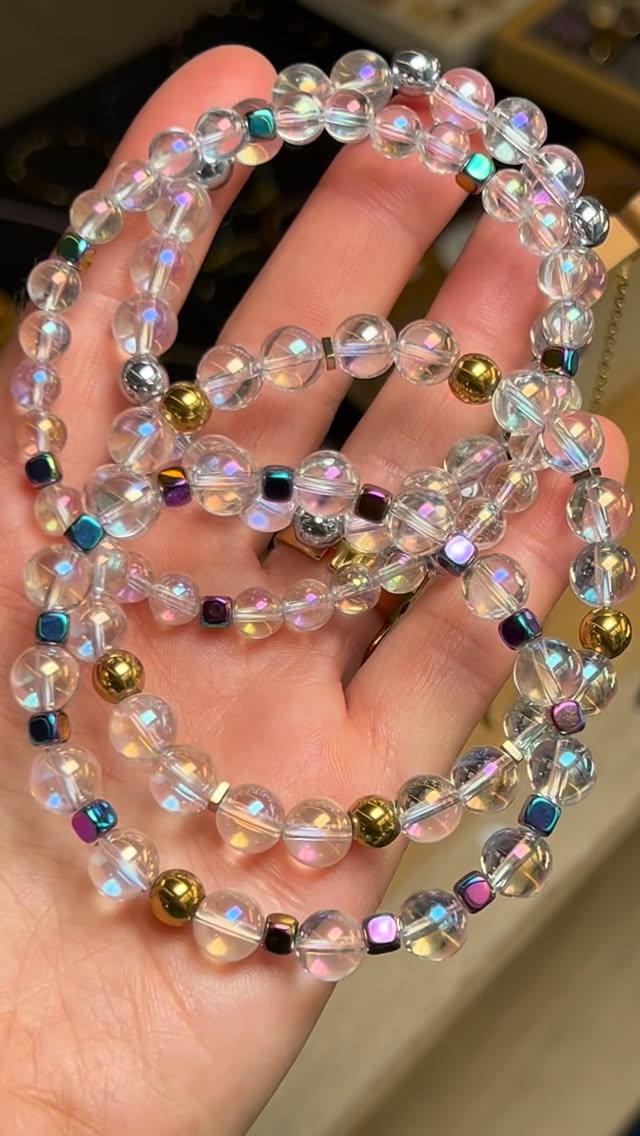 Bracelets perles d'aura